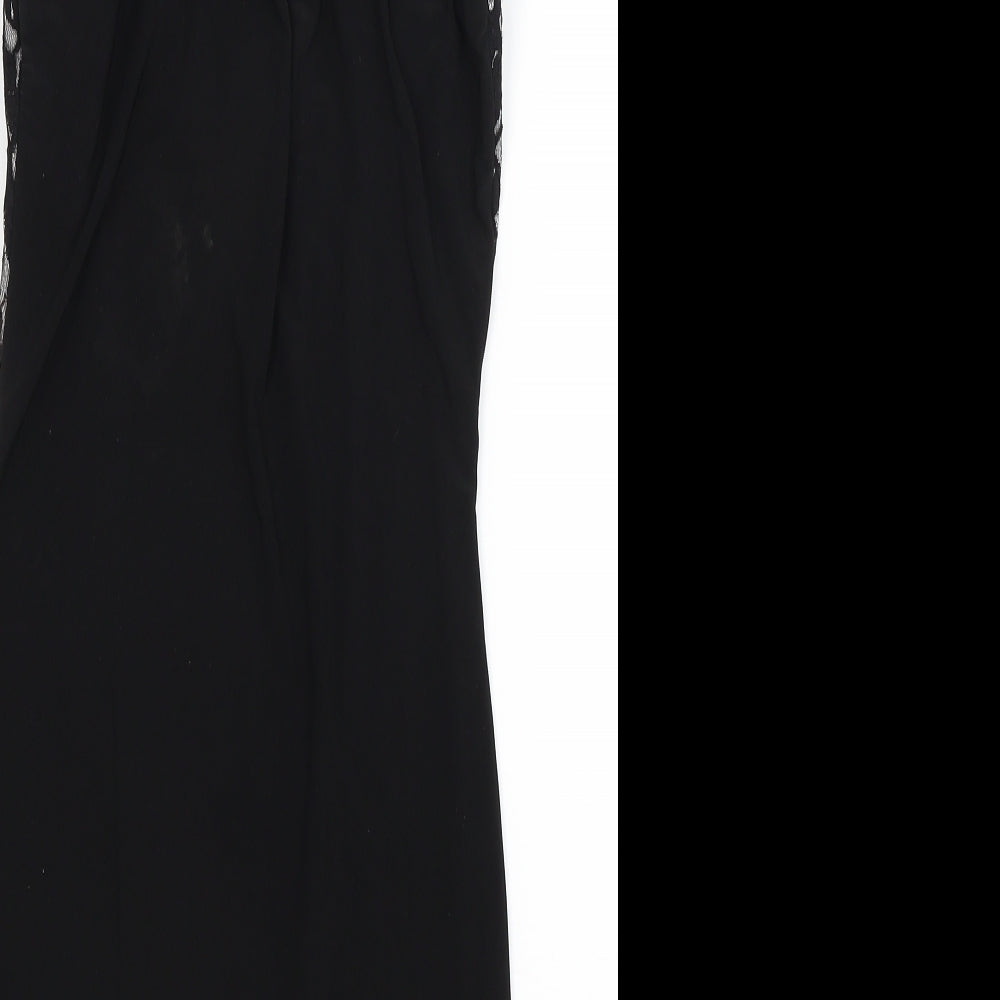 Progress Womens Black Floral Bodycon Size 6