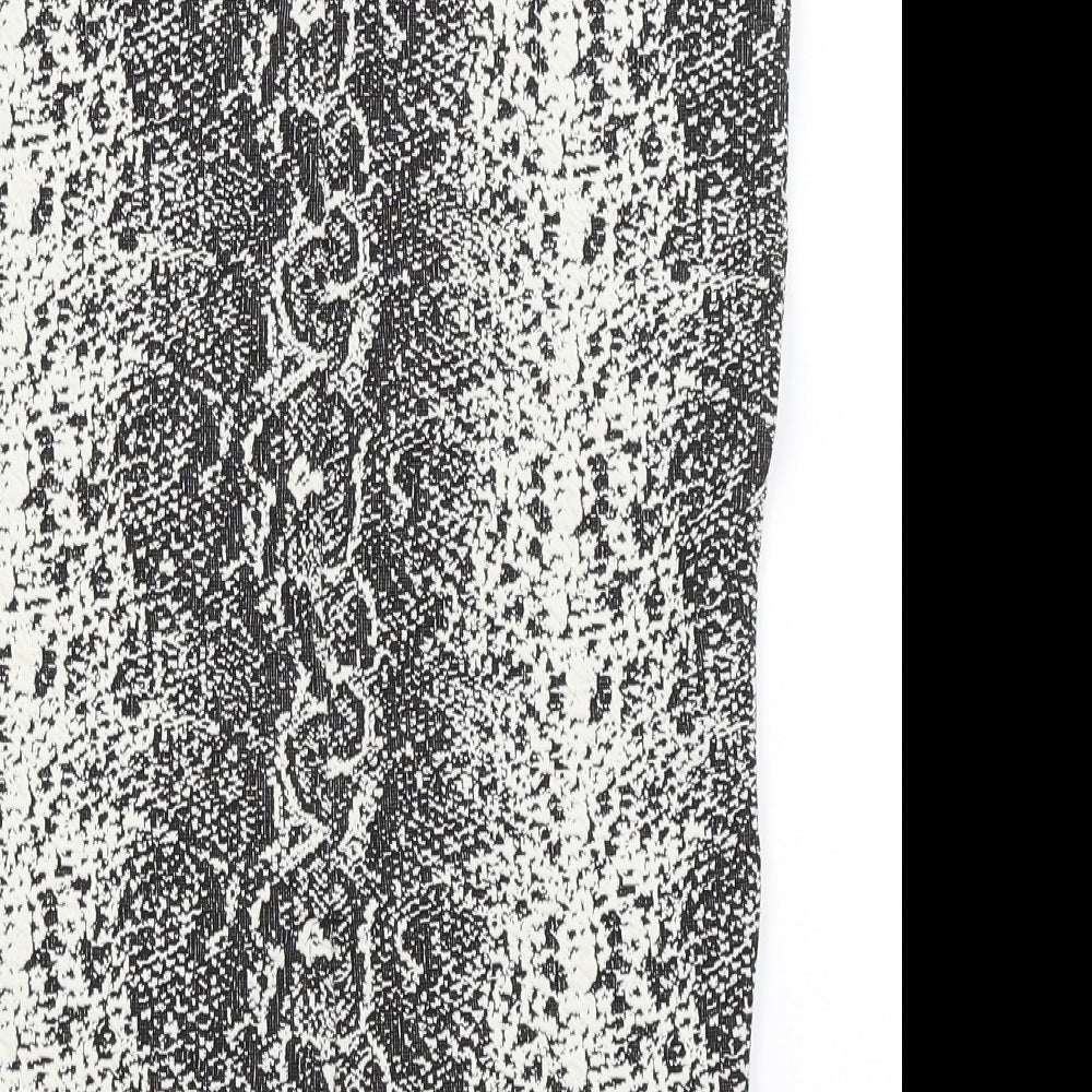 Marks & Spencer Womens White Animal Print Straight & Pencil Skirt Size 8