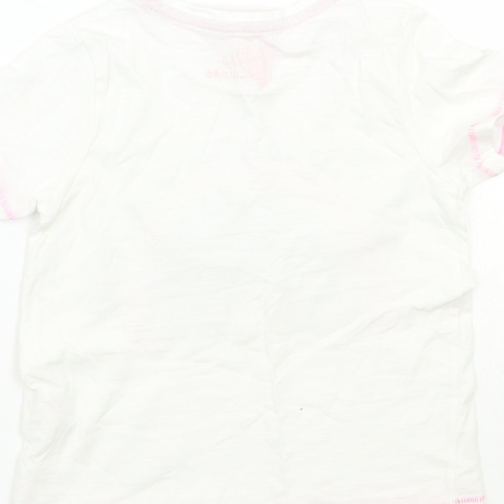 Matalan Girls White Basic T-Shirt Size 3 Years