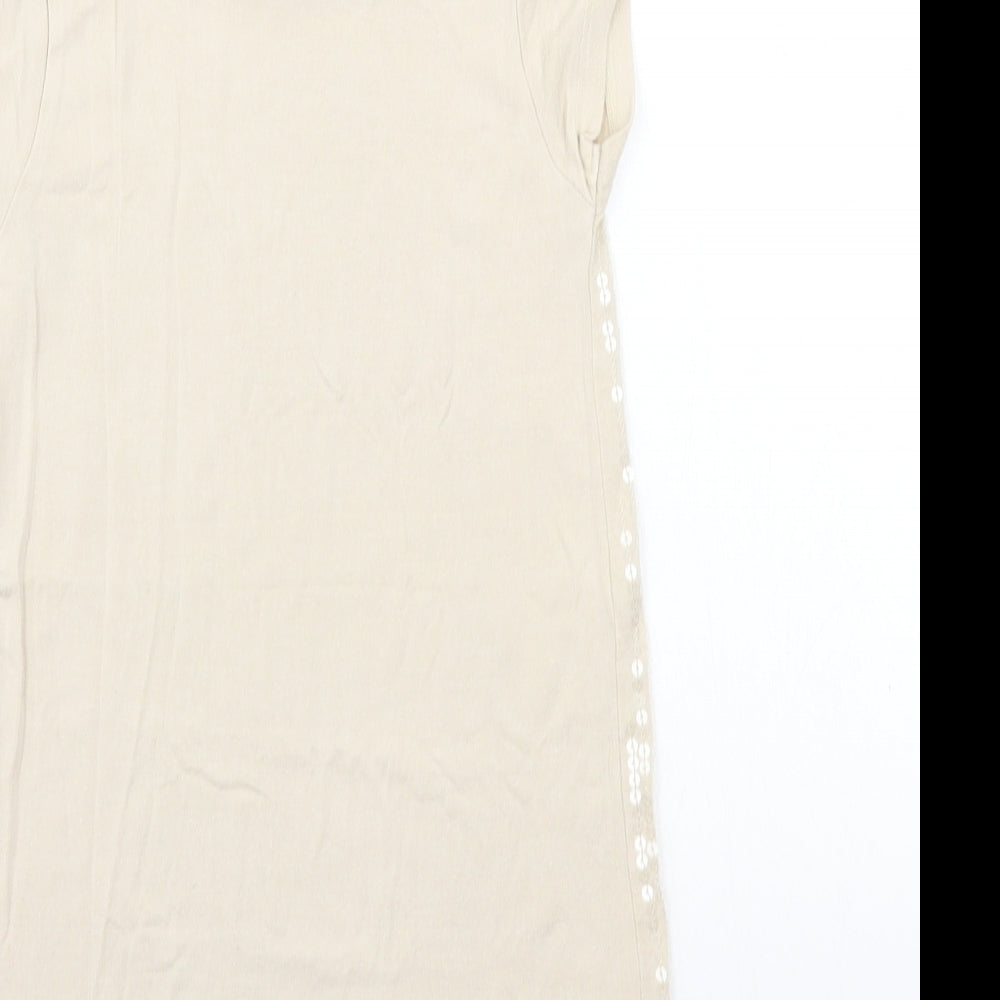 NEXT Girls Beige Rayon Basic T-Shirt Size 4 Years