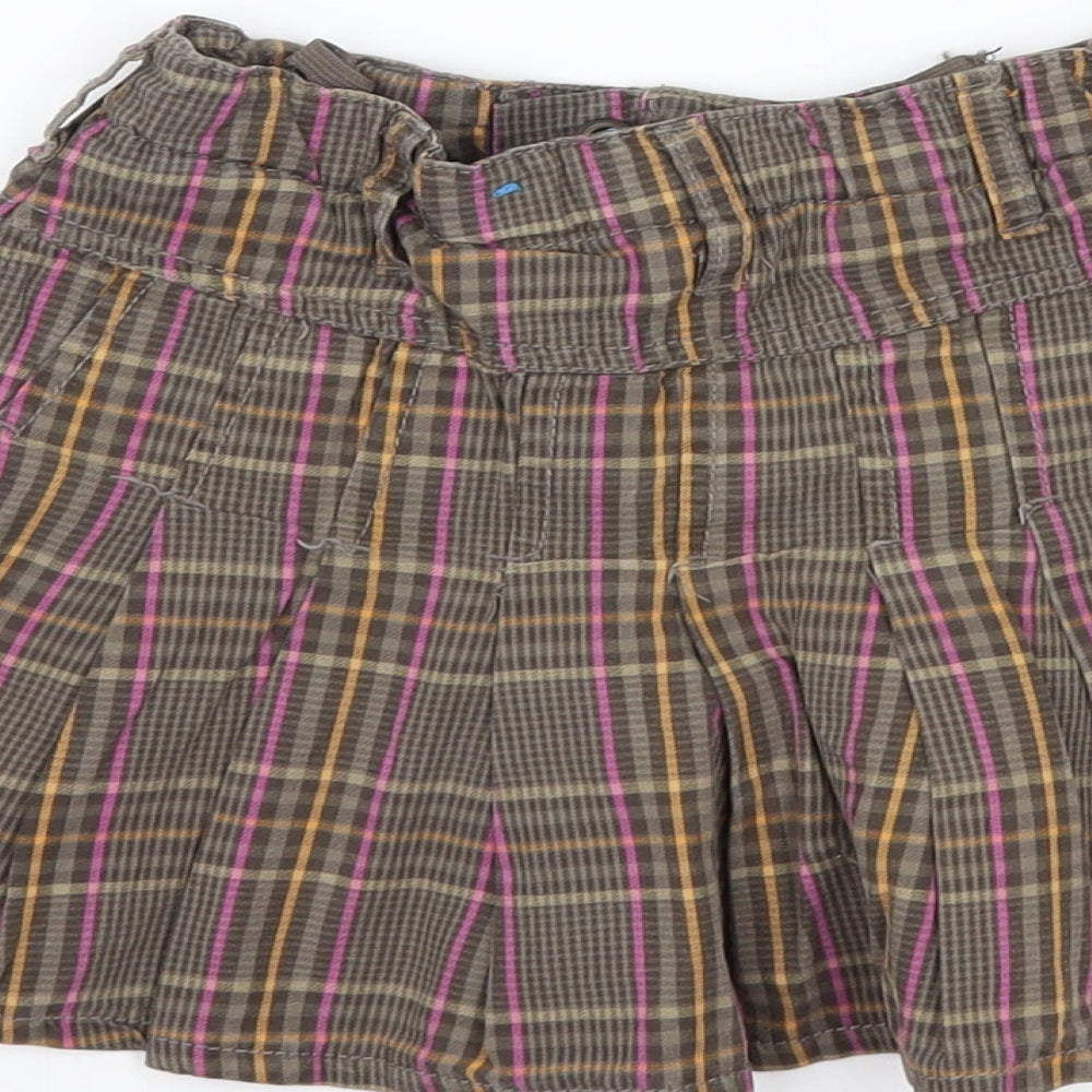 The Children's Place Girls Grey Check A-Line Skirt Size 6 Years