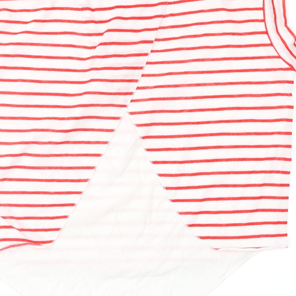 Atmosphere Womens Red Striped Pullover Jumper Size 10