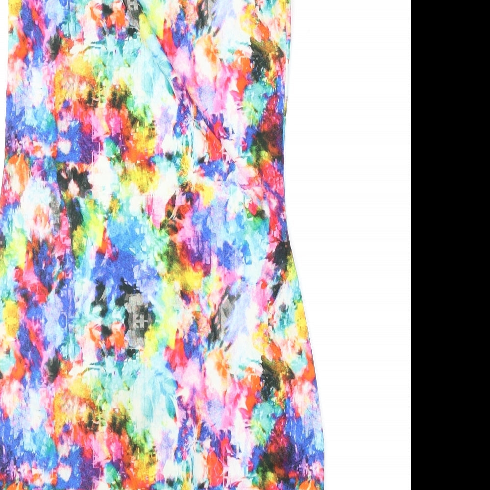 Love Label Womens Multicoloured Geometric Sheath Size 8
