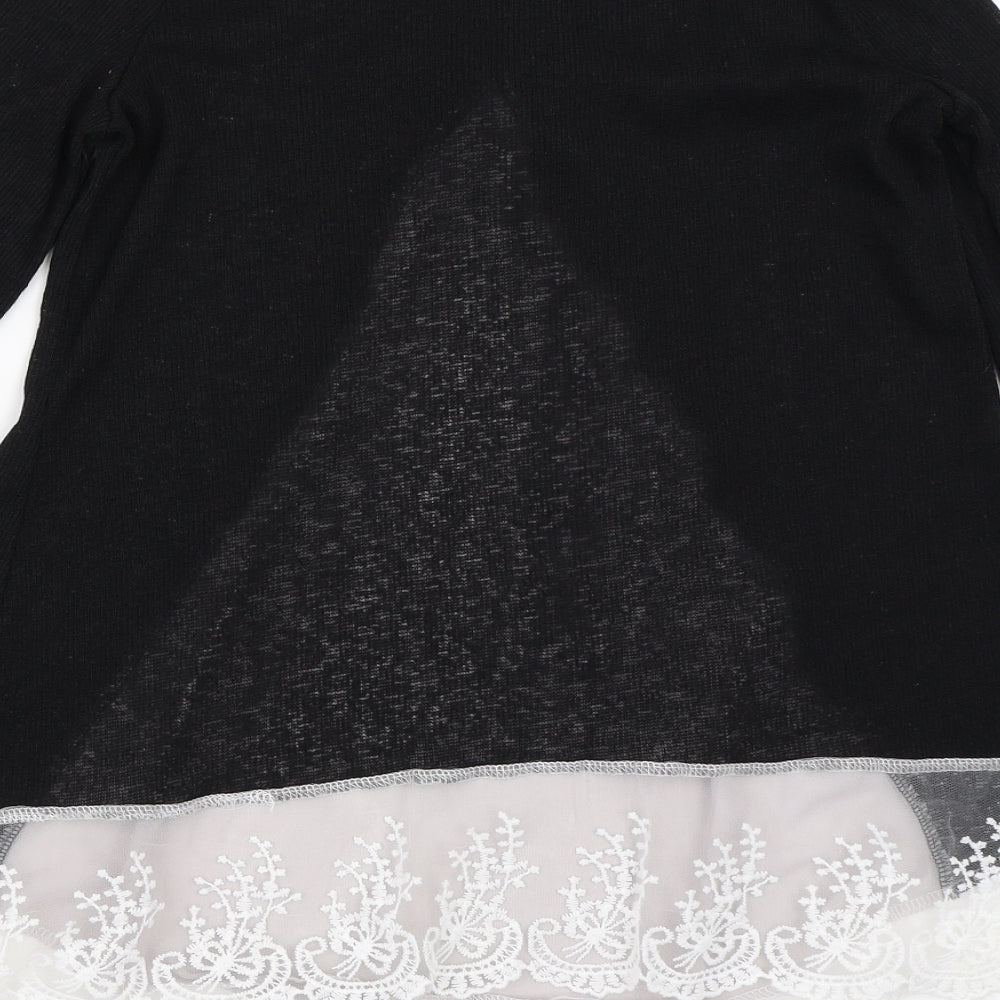 Preworn Womens Black Pullover Jumper Size 12