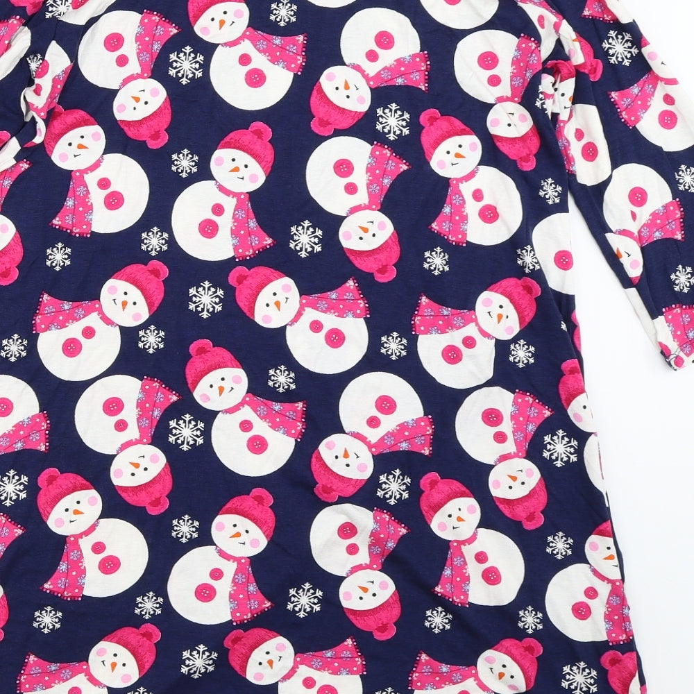 George Womens Blue Trapeze & Swing Size M - snowman