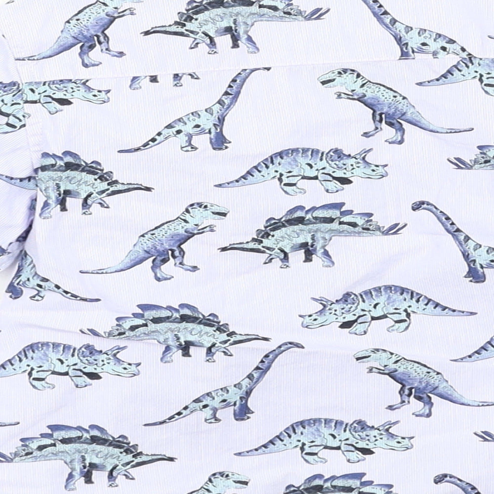 NEXT Baby Blue Geometric Basic Button-Up Size 12 Months - Dinosaur