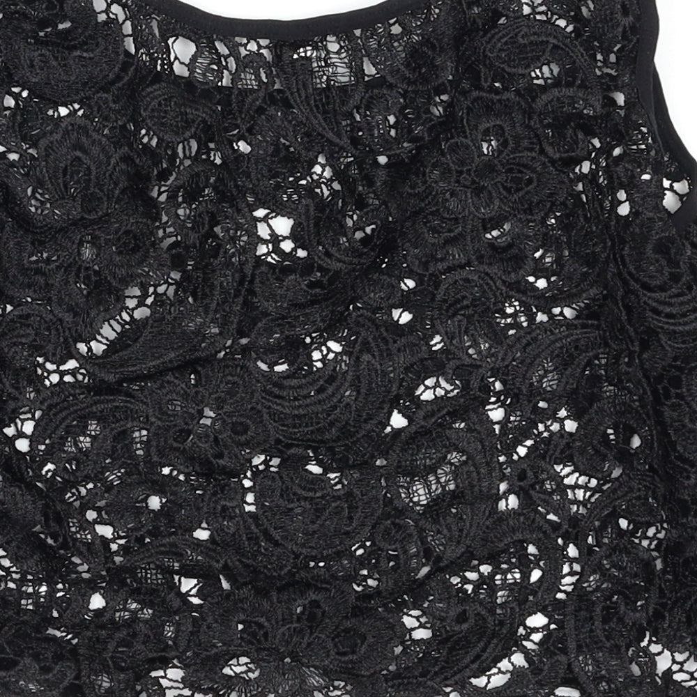 Preworn Womens Black Cropped Tank Size S