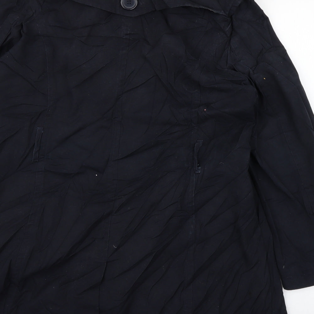 union blues Womens Blue Trench Coat Coat Size 12