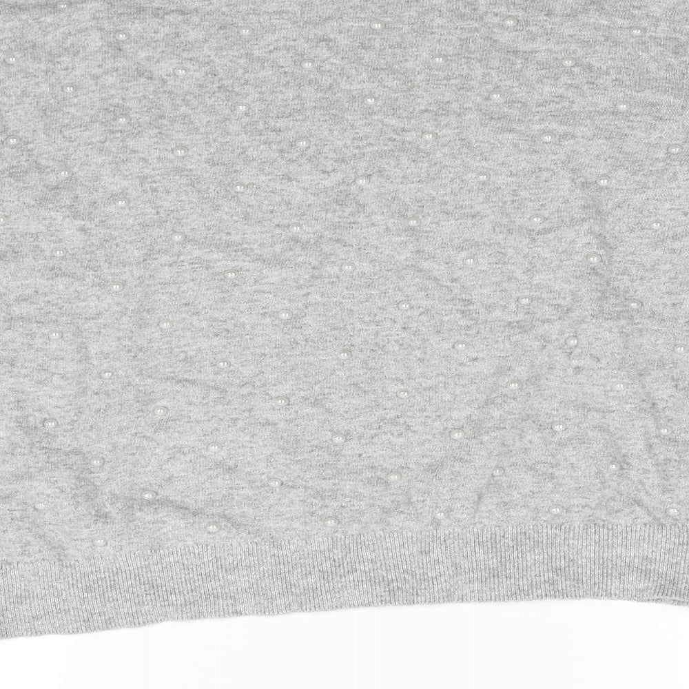 Warehouse Womens Grey Knit Pullover Jumper Size 14