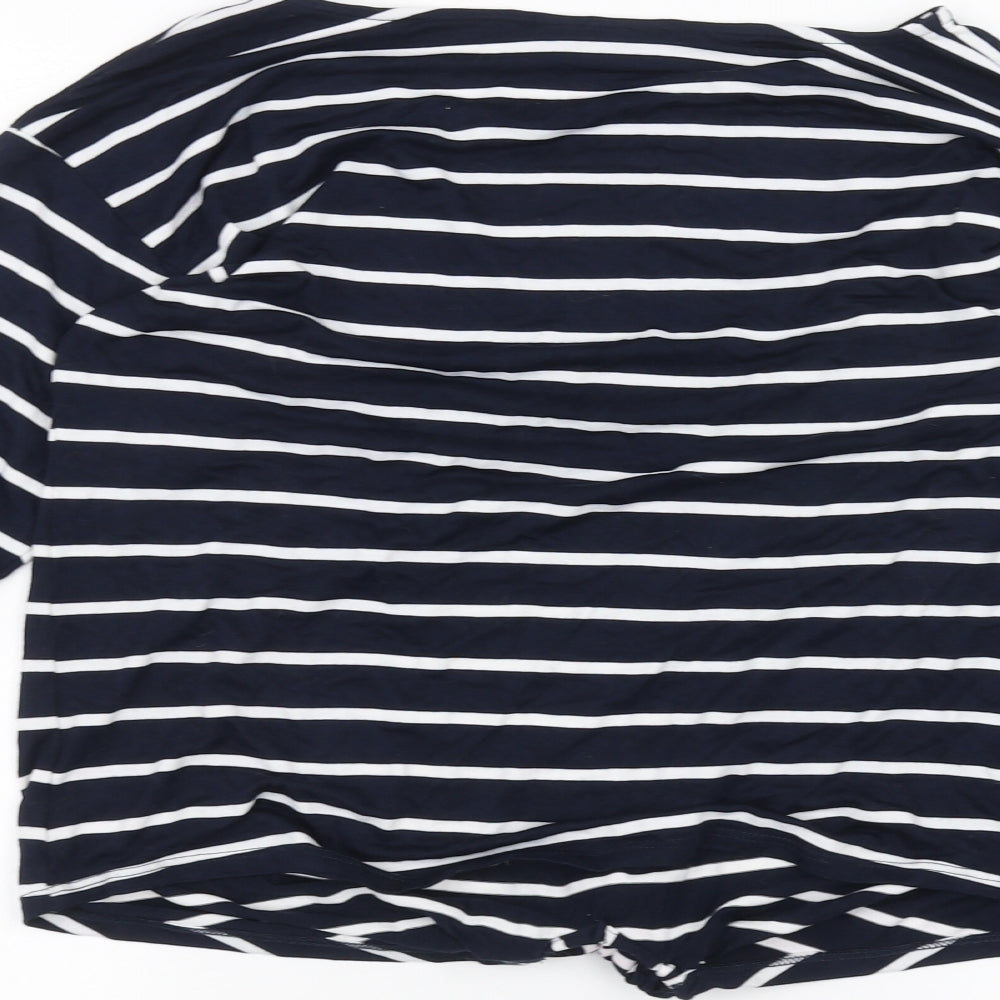 Wallis Womens White Striped Basic T-Shirt Size S