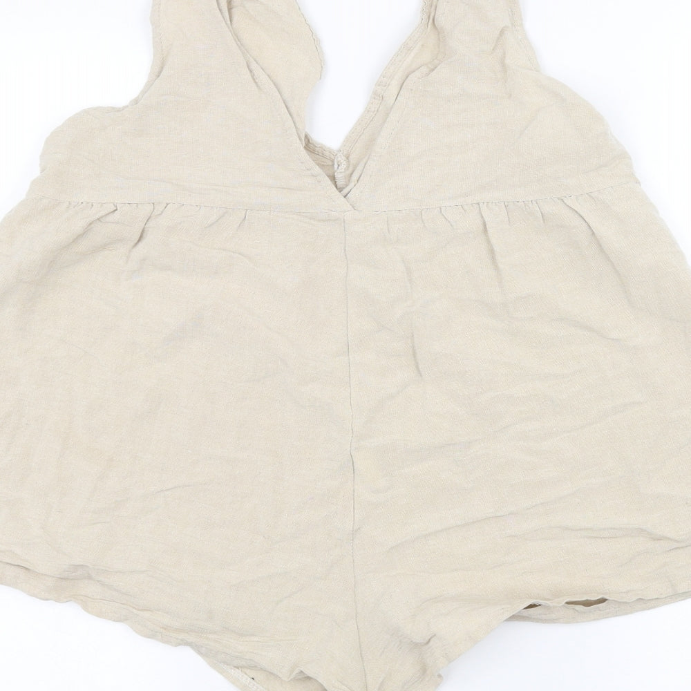 Boohoo Womens Brown Bodysuit One-Piece Size 10