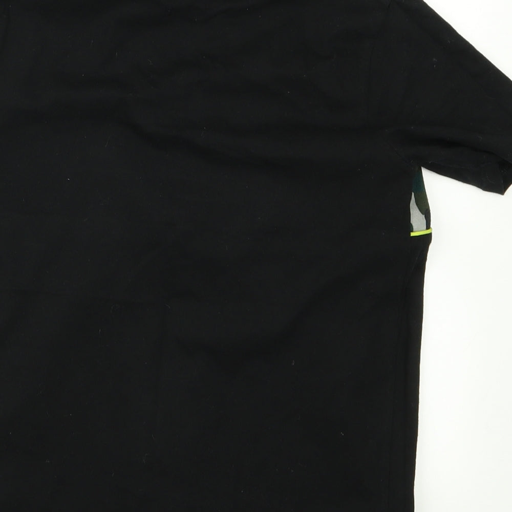 River Island Girls Black Rayon Basic T-Shirt Size 7 Years