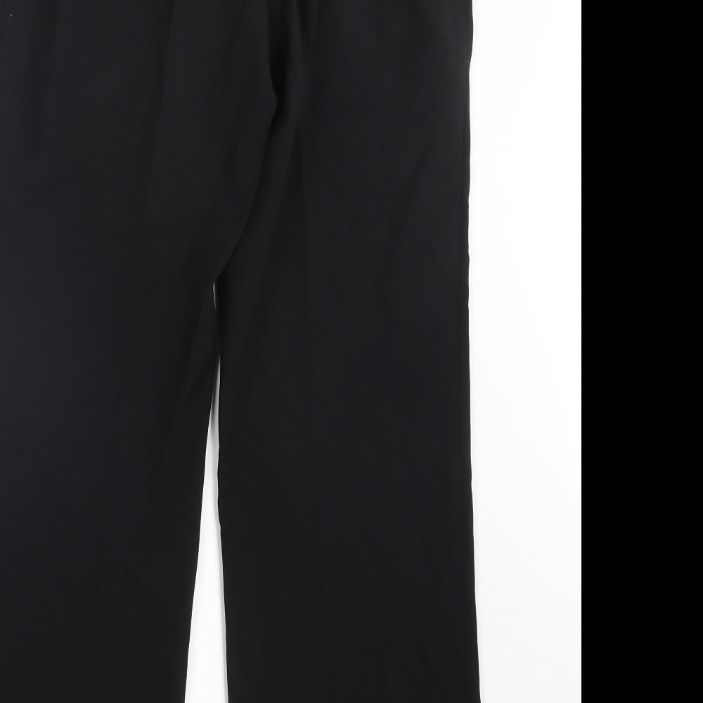 Marks and Spencer Womens Black Trousers Size 12 L28 in