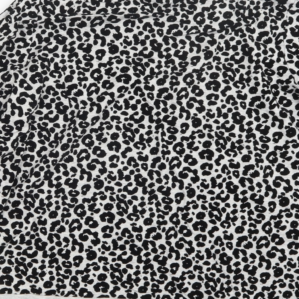 TU Womens Grey Animal Print Pullover Jumper Size 12