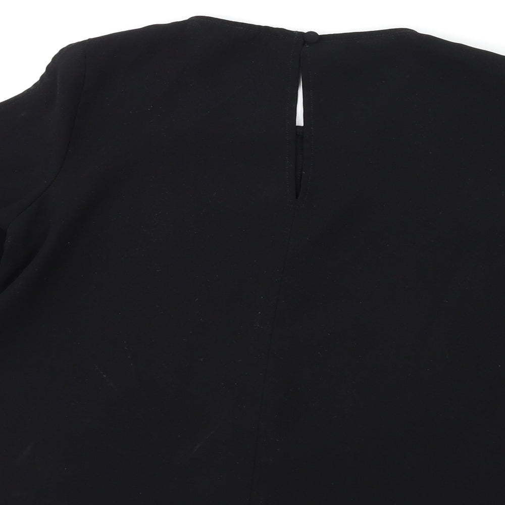Topshop Womens Black Basic T-Shirt Size 10