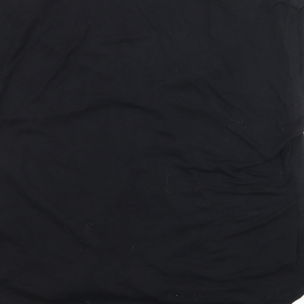 New Look Womens Black Jersey Basic T-Shirt Size 10
