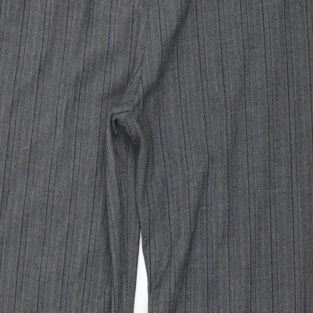 Joella Di Marco Womens Grey Striped Trousers Size XL L29 in