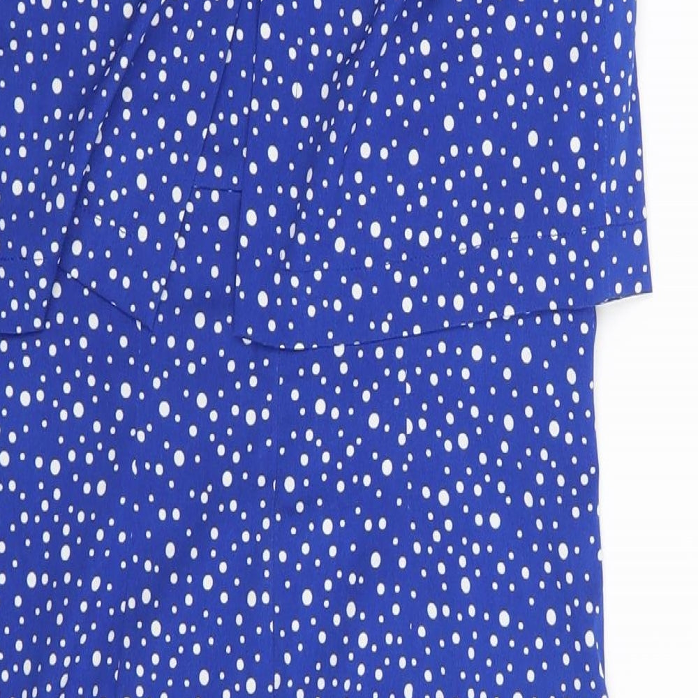 GREAT PLAINS Womens Black Polka Dot Basic Size S