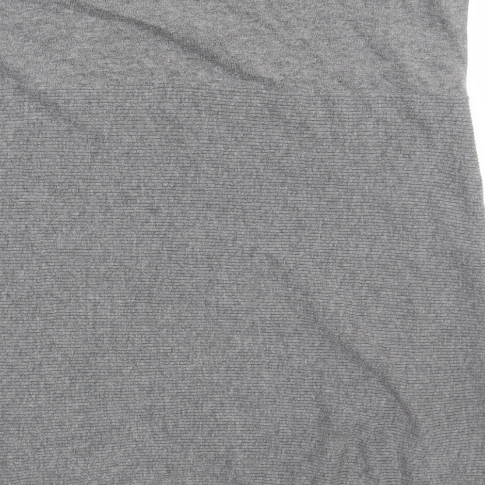 Warehouse Womens Grey Basic T-Shirt Size 14