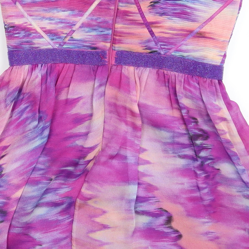 JS Boutique Womens Multicoloured Floral Fit & Flare Size 10