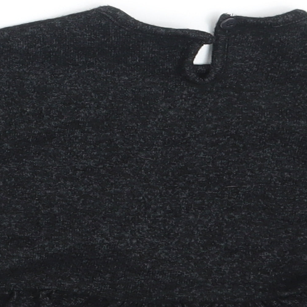 George Girls Grey Pullover Jumper Size 3-6 Months