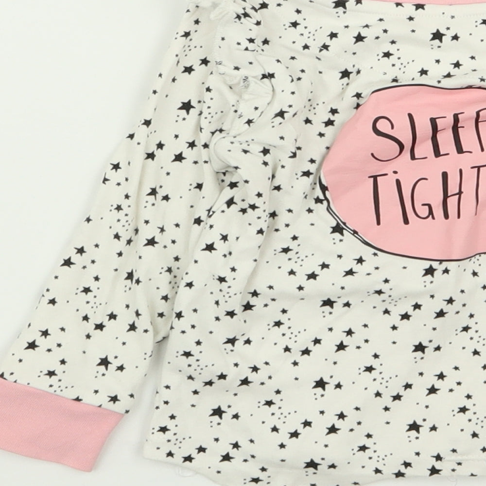 Asda George Girls White Solid Top Pyjama Top Size 2-3 Years