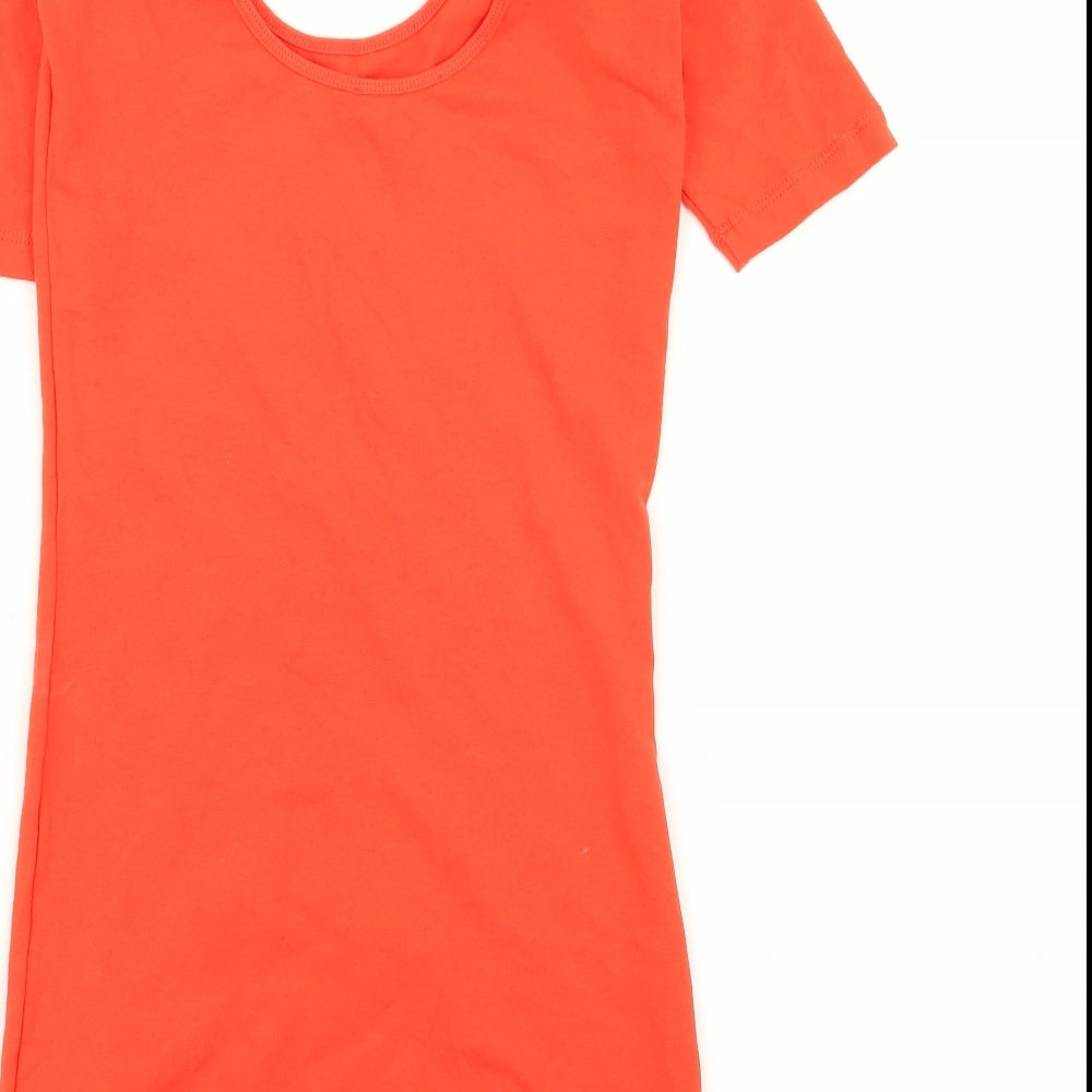 denim and co Womens Orange Pencil Dress Size 8