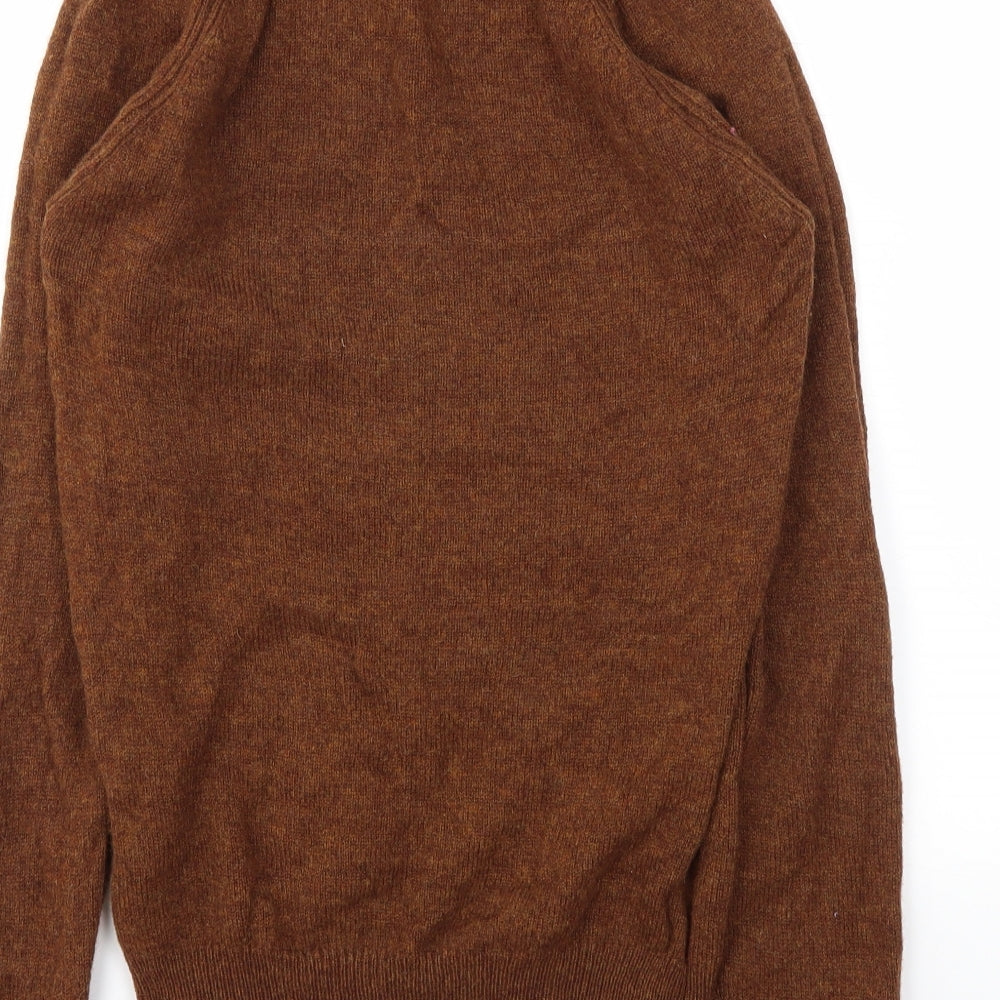 NEXT Mens Brown Houndstooth Pullover Sweatshirt Size XS