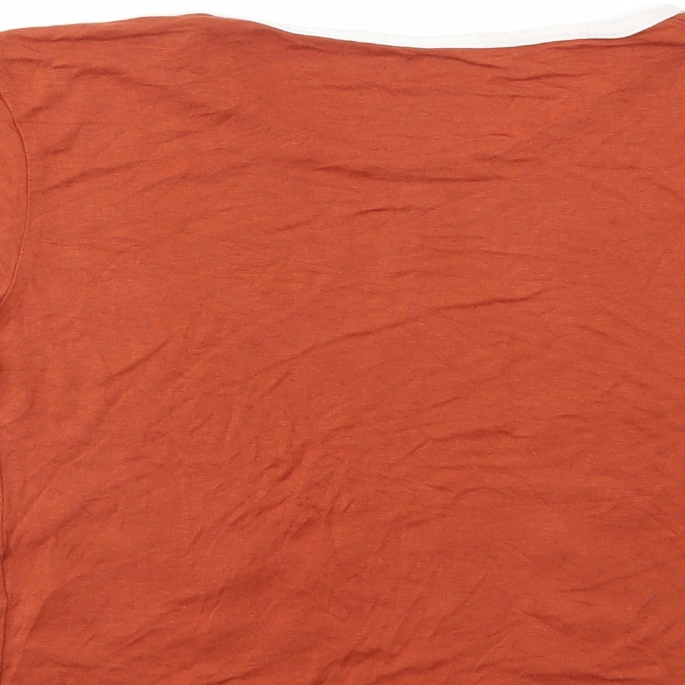 Queen Womens Brown Basic T-Shirt Size M