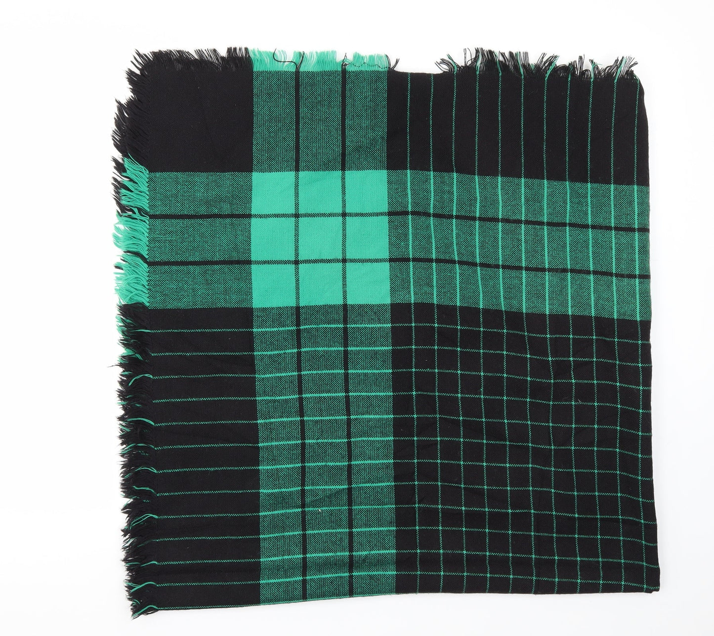 Preworn Unisex Green Check Scarf