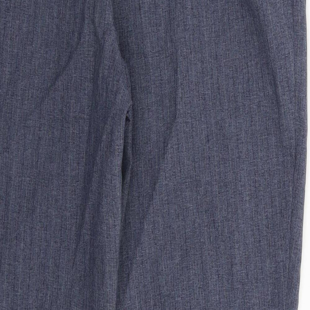 Marks and Spencer Womens Blue Striped Dress Pants Trousers Size 12 L29 in