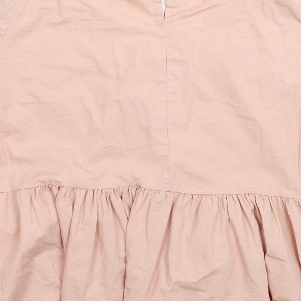 Boohoo Womens Beige Basic Blouse Size 12