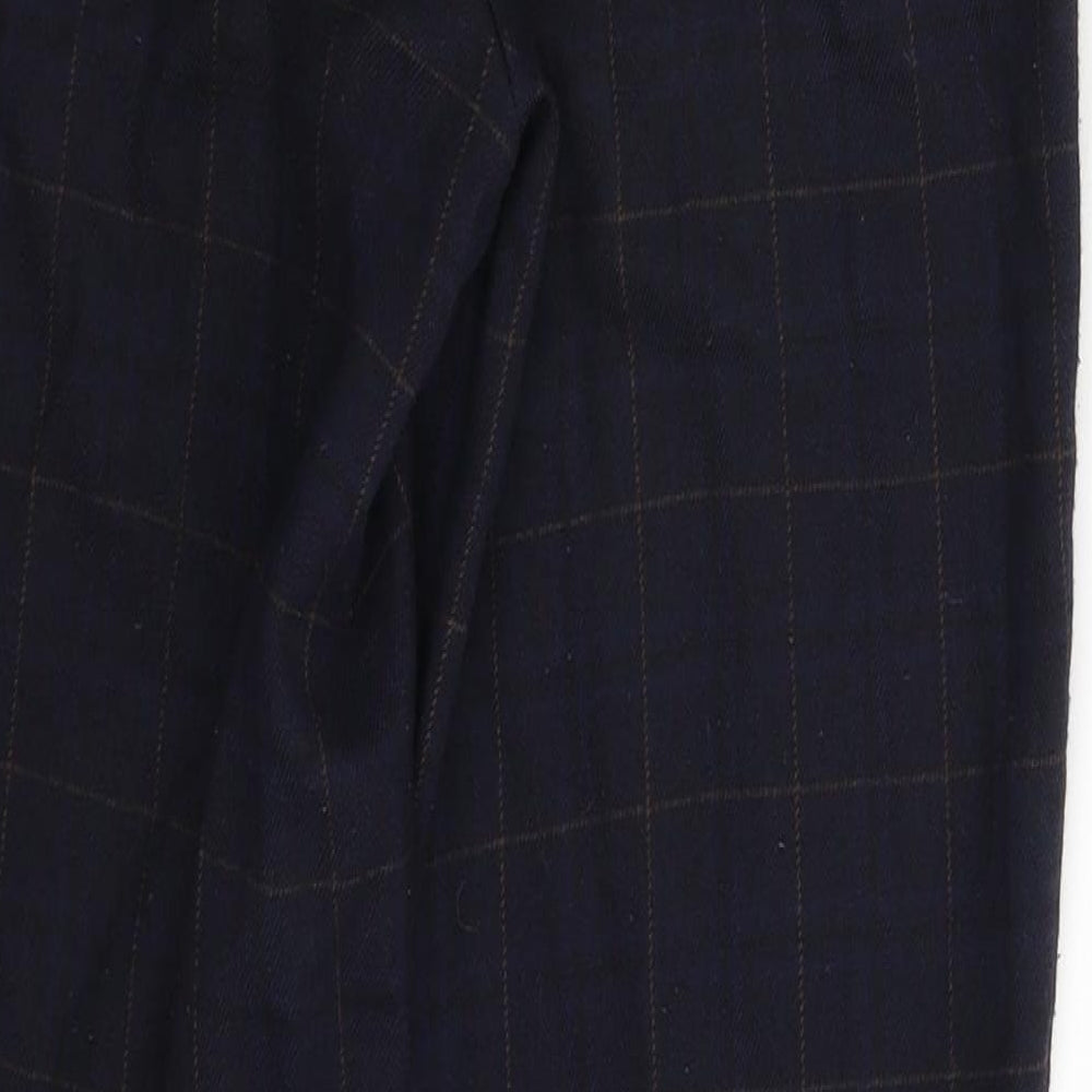 ORSAY Womens Blue Check Trousers Size 28 in L28 in
