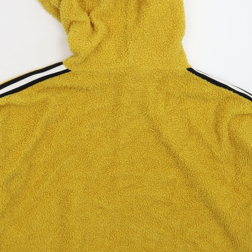 New Look Girls Yellow Fleece Pullover Hoodie Size 14-15 Years