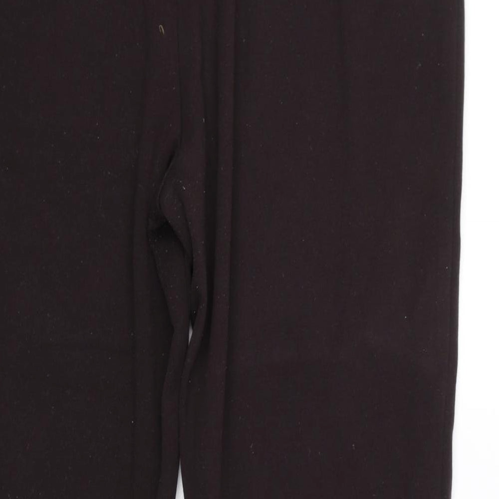 Marks & Spencer Womens Brown Carrot Trousers Size 18 L25 in