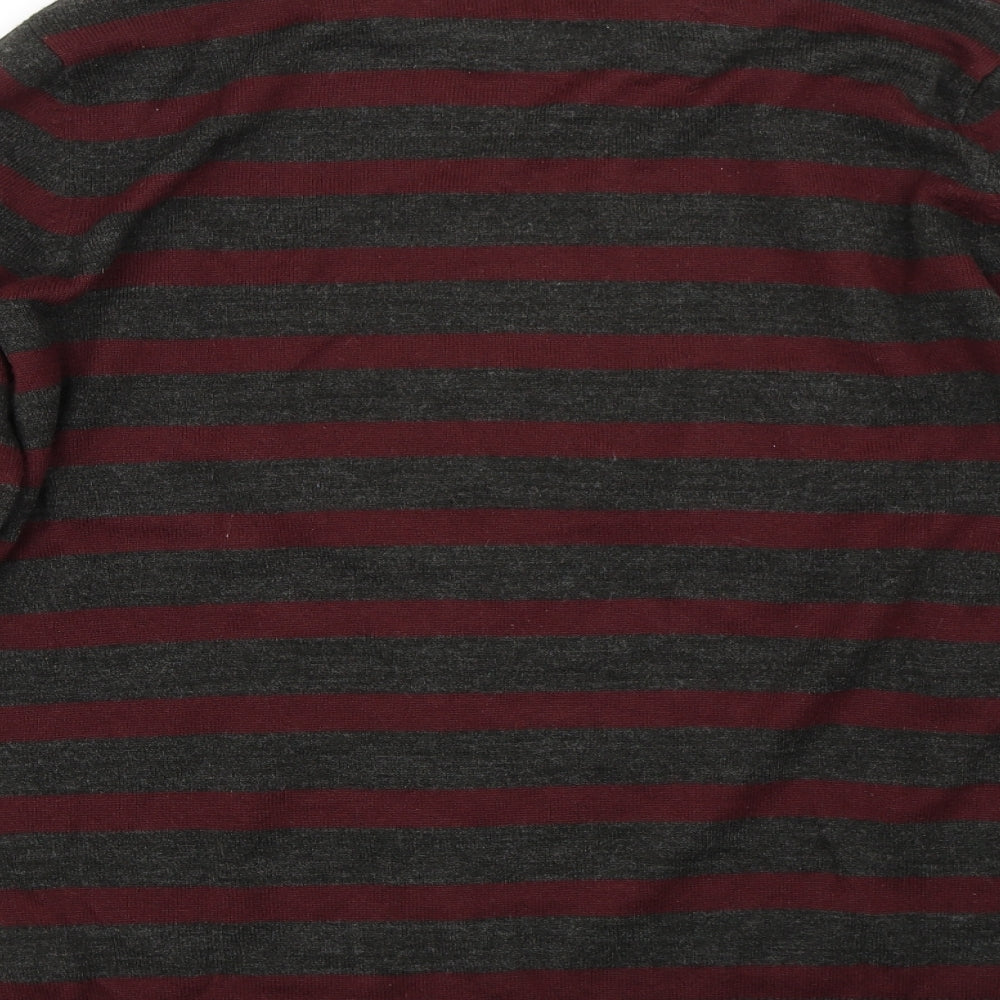 Burton Mens Red Striped Pullover Jumper Size M