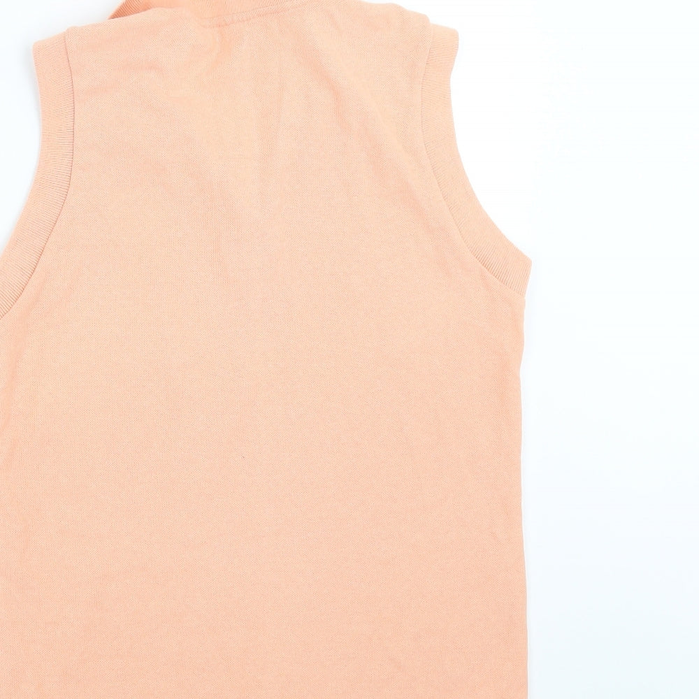 Casual Woman Womens Orange Basic Polo Size 12