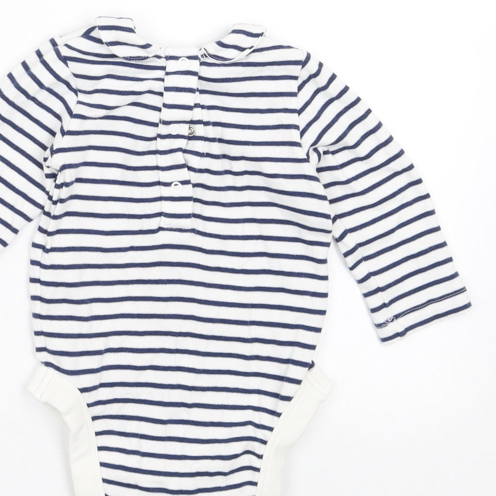 Marks & Spencer Boys Black Striped Babygrow One-Piece Size 6-9 Months