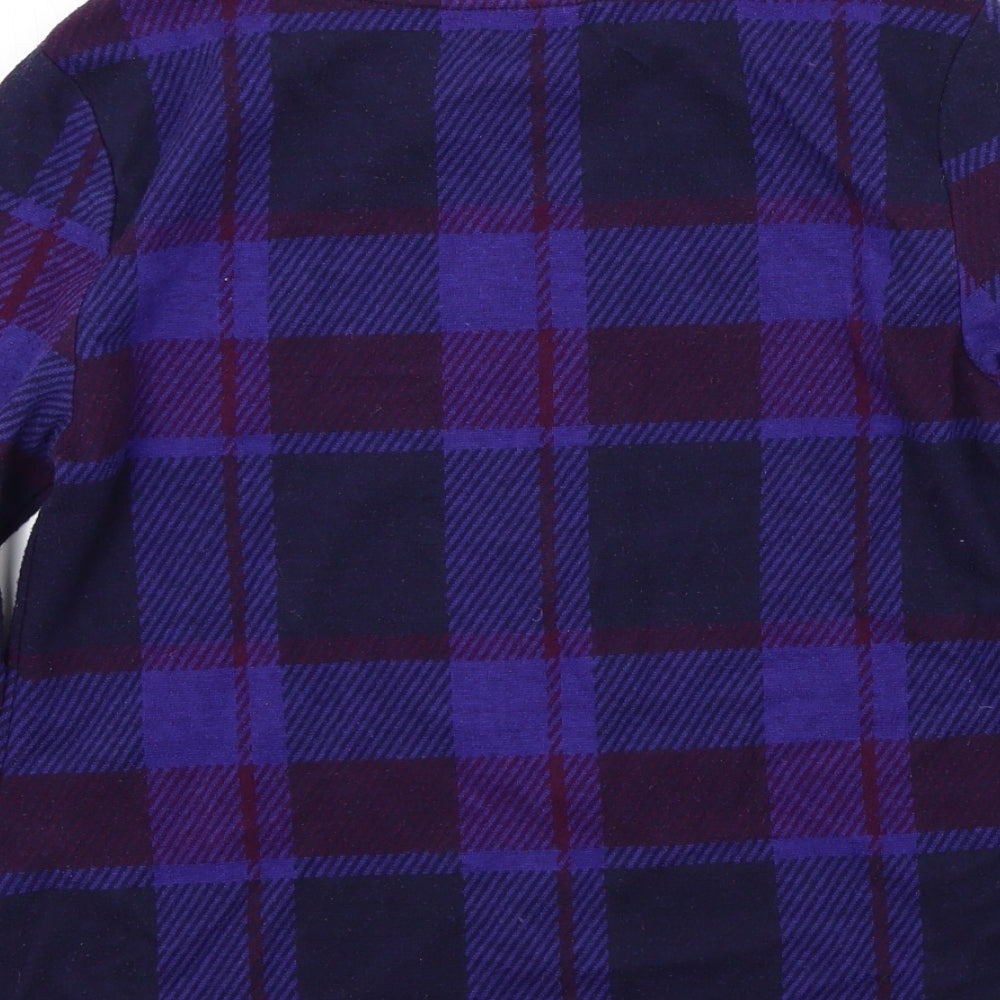 Marks & Spencer Womens Purple Check Pullover Jumper Size 10