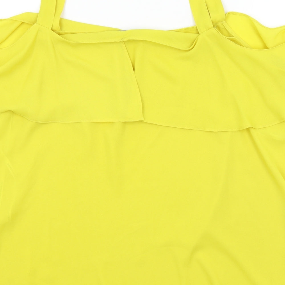 Dorothy Perkins Womens Yellow Basic Blouse Size 18