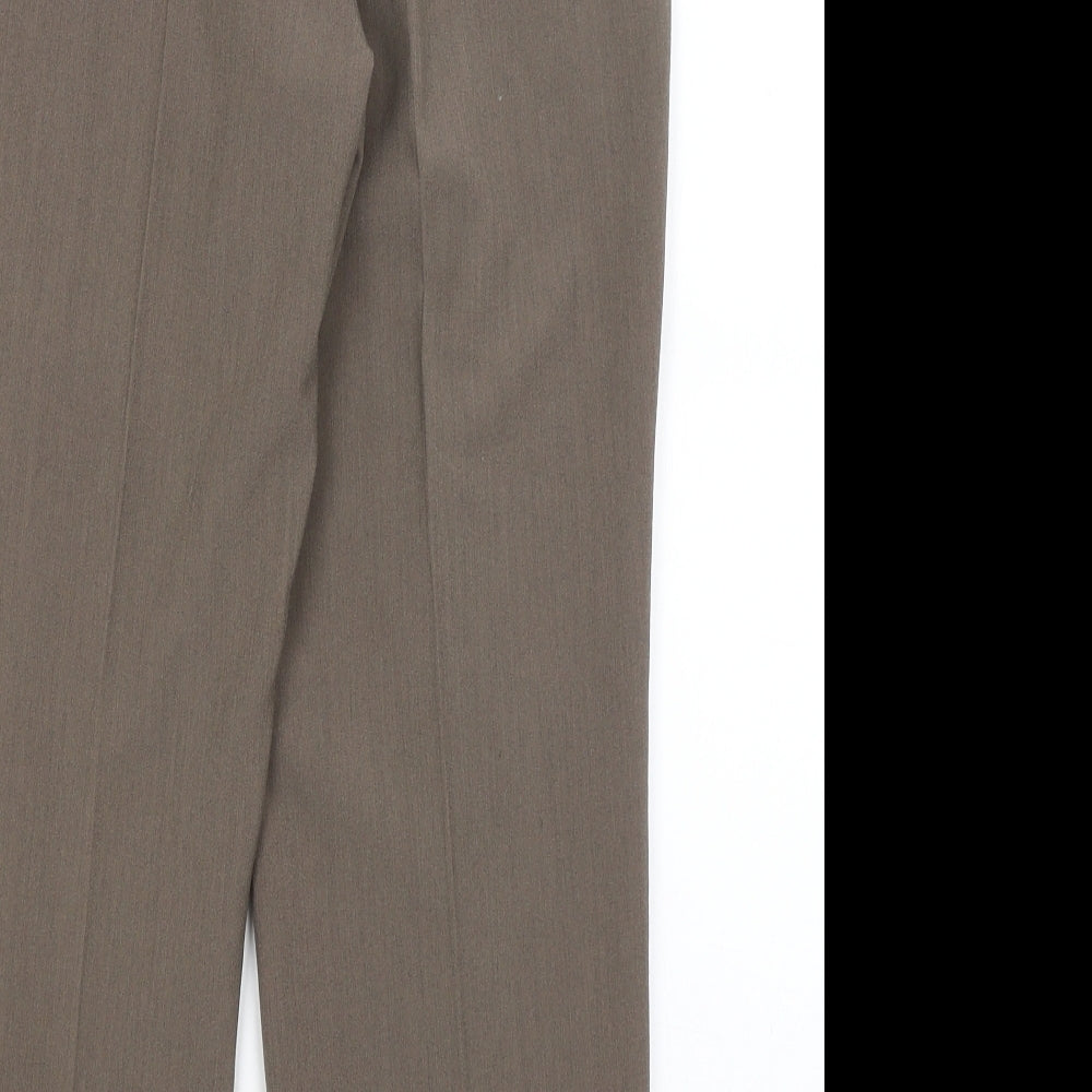 Classic Womens Brown Dress Pants Trousers Size 10 L23 in