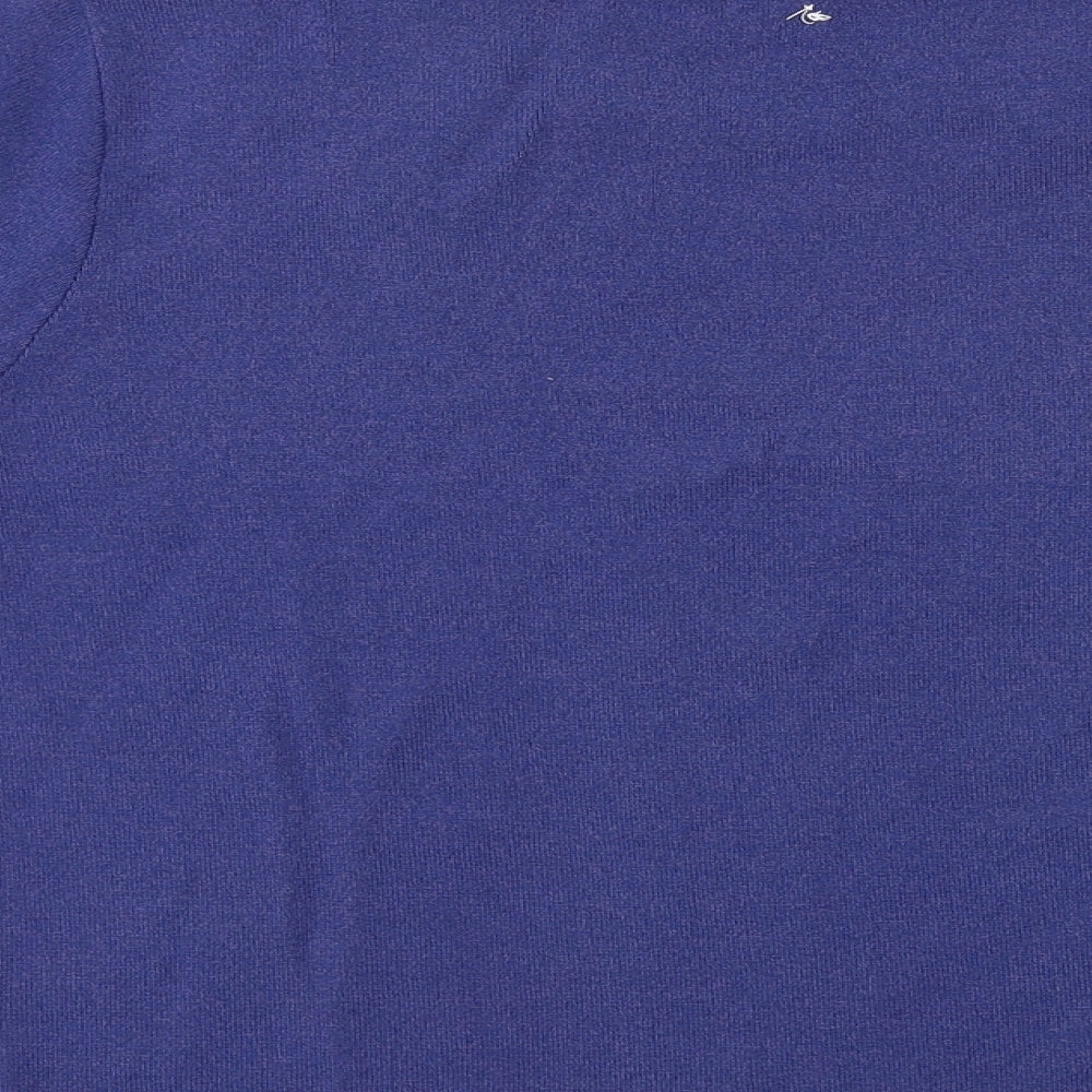 cashmia Womens Blue Basic T-Shirt Size M