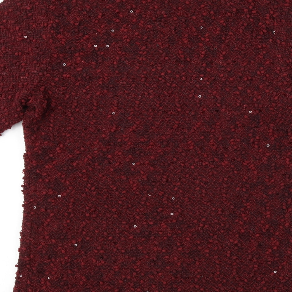 Elite Womens Red Pullover Jumper Size 14