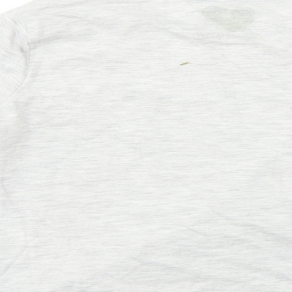 F&F Girls Grey Basic T-Shirt Size 9-10 Years