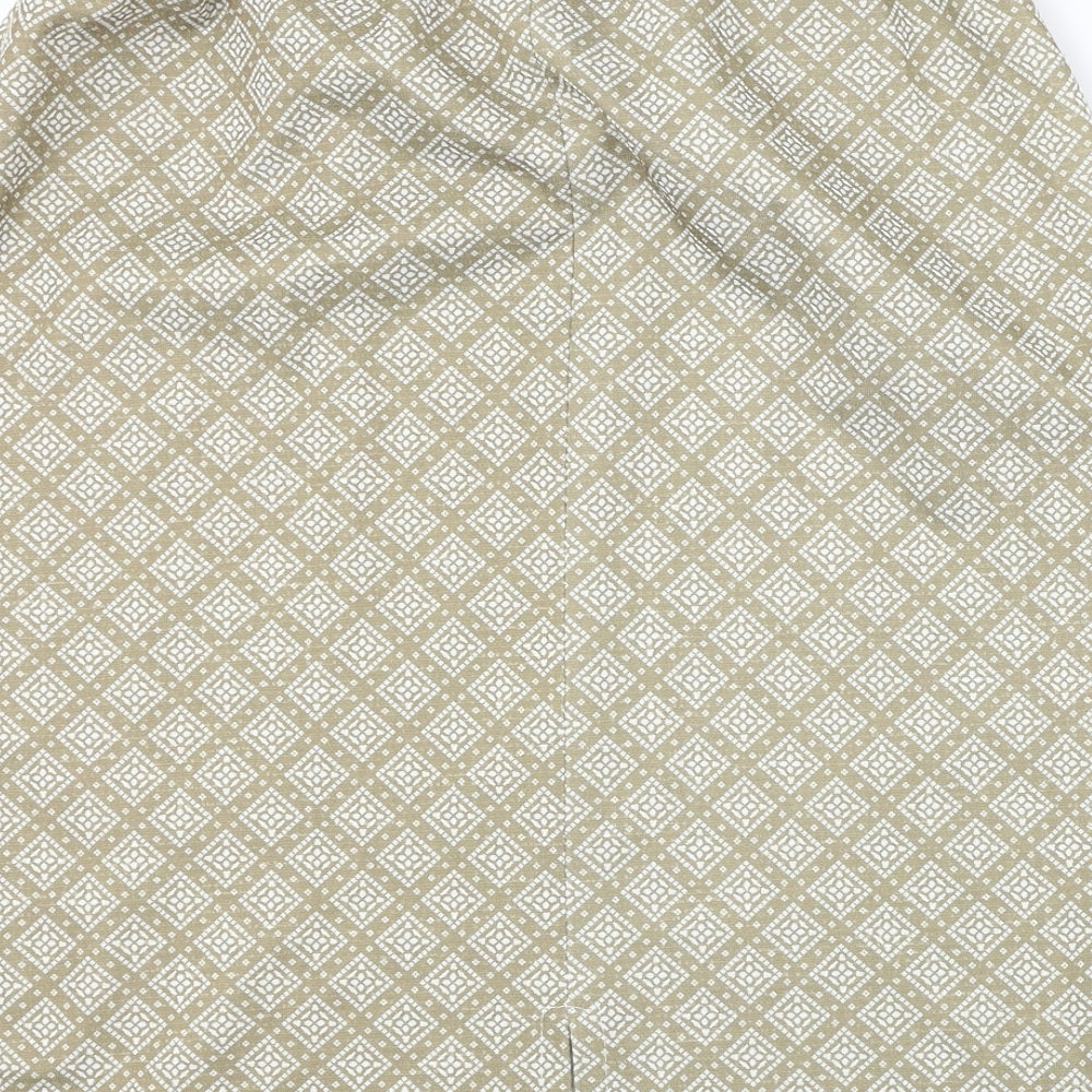 Preworn Womens Beige A-Line Skirt Size 28 in