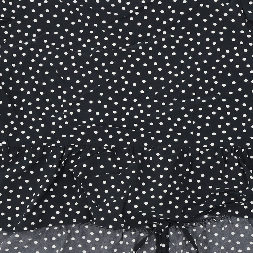 George Womens Black Polka Dot Cardigan Jumper Size 14