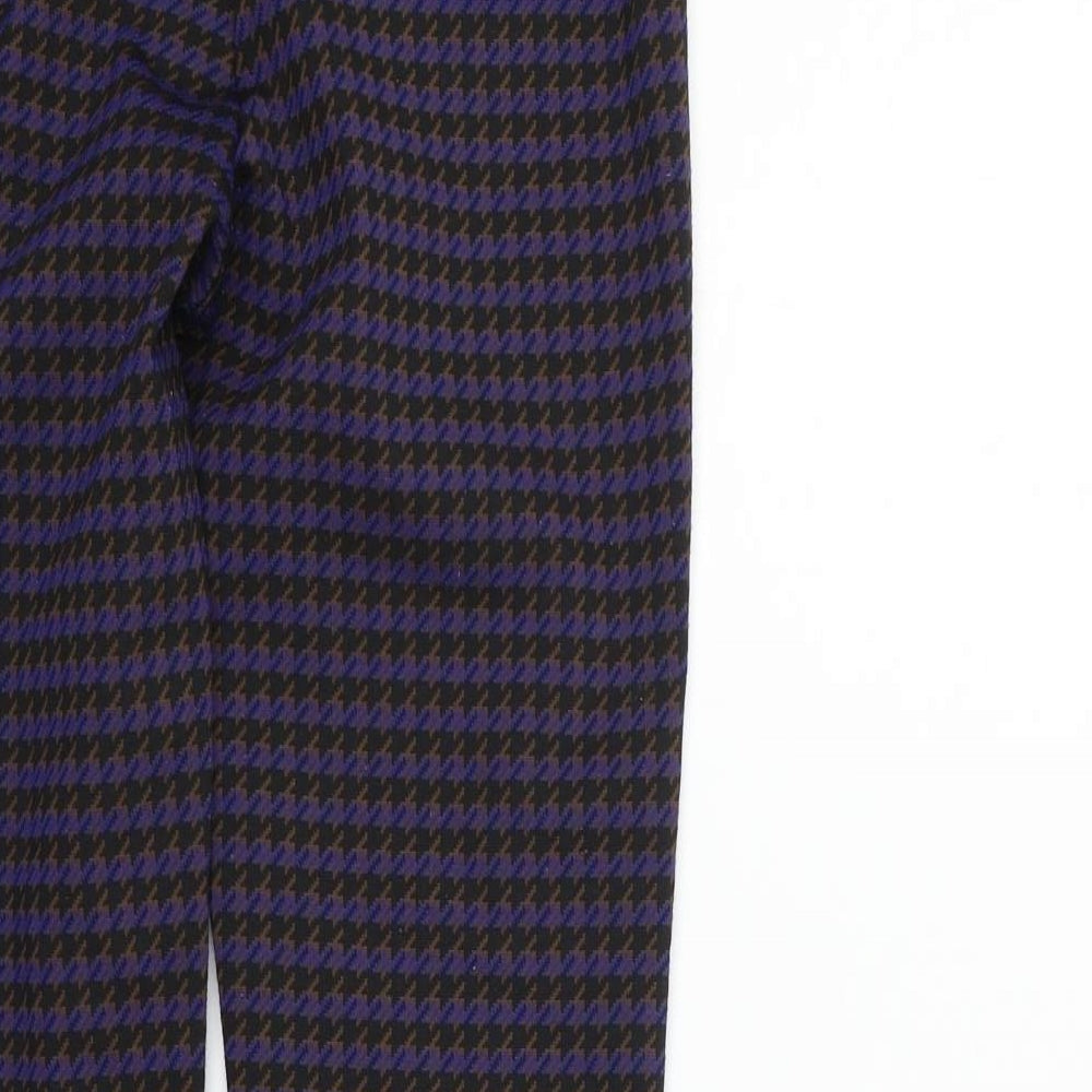 Marks & Spencer Womens Purple Check Jegging Leggings Size 6 L26 in