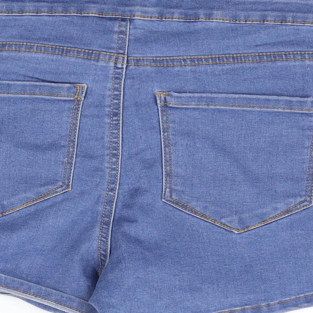 Denim & Co. Womens Blue Hot Pants Shorts Size 8