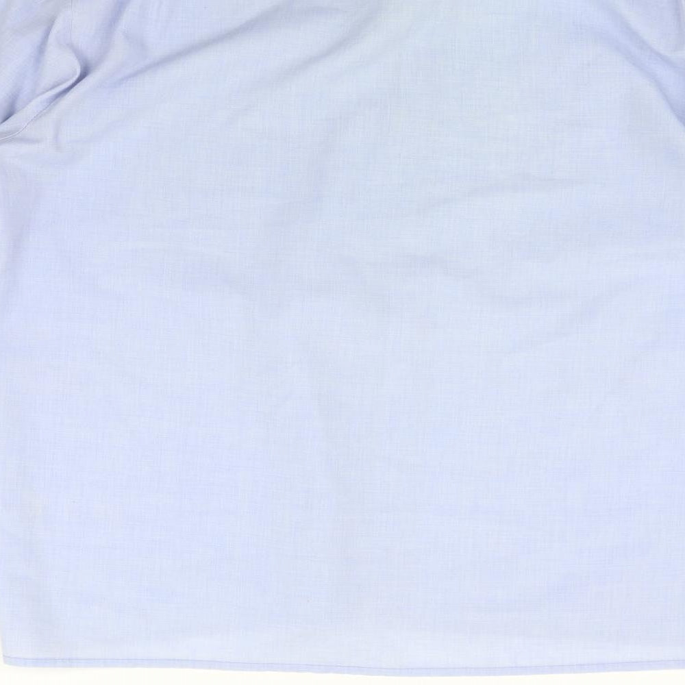 Jeremilio Mens Blue Button-Up Size L