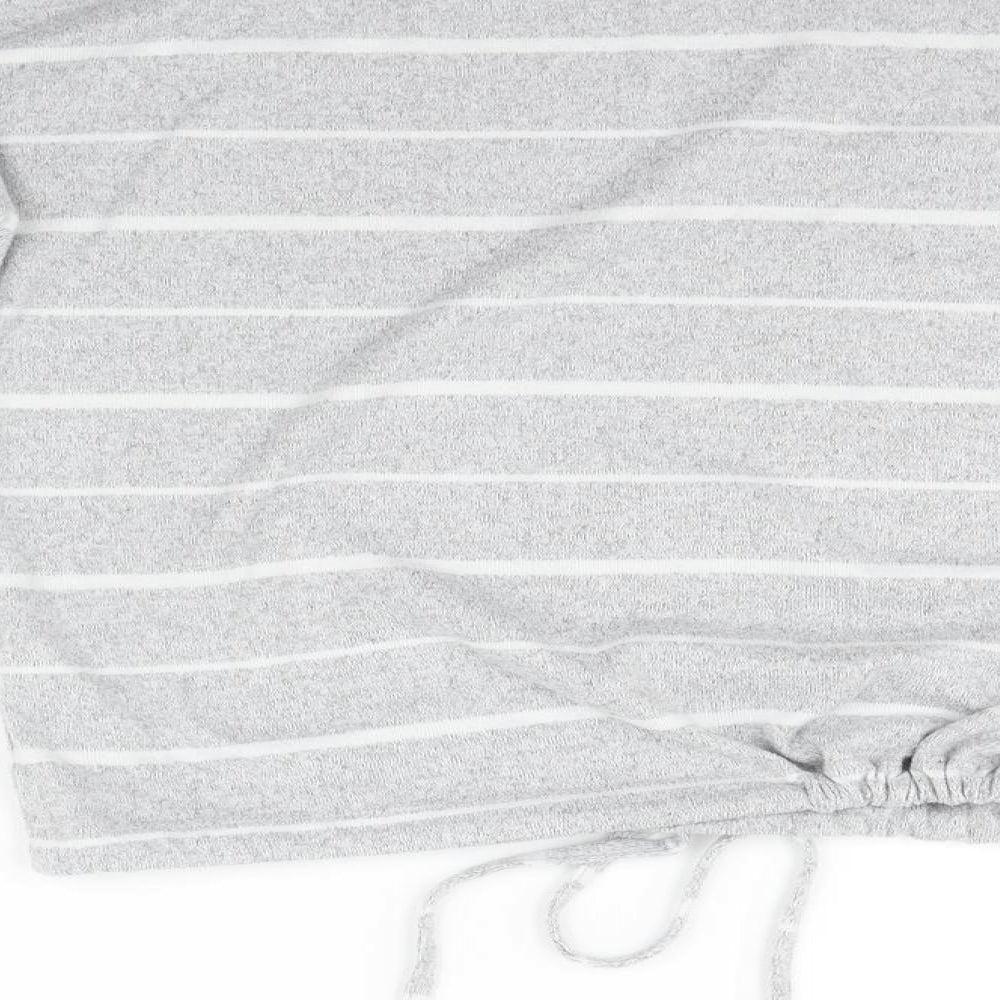Nutmeg Womens Grey Striped Pullover Jumper Size 6